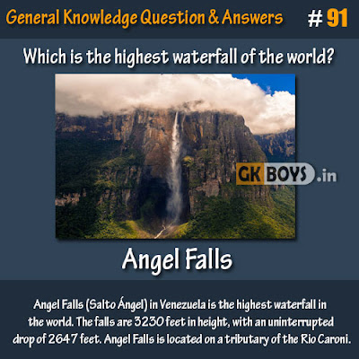 Which is the highest waterfall of the world?