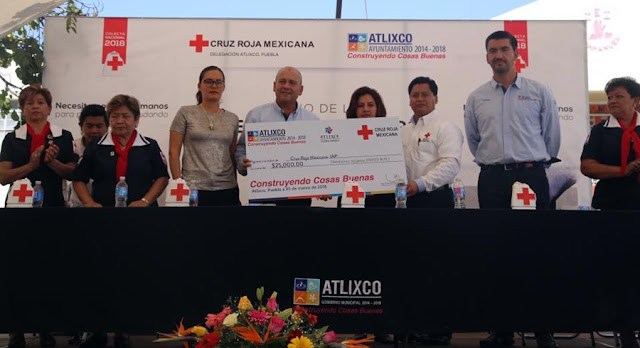 Gobierno de Atlixco y Cruz Roja dan inicio a la Colecta 2018