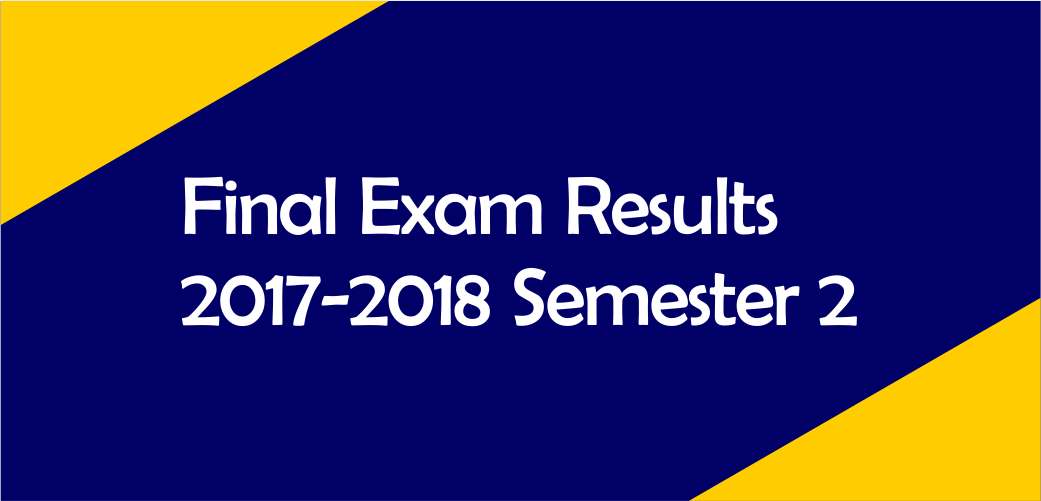 Final Exam Results for 20172018 Semester 2 Mekong Training Center