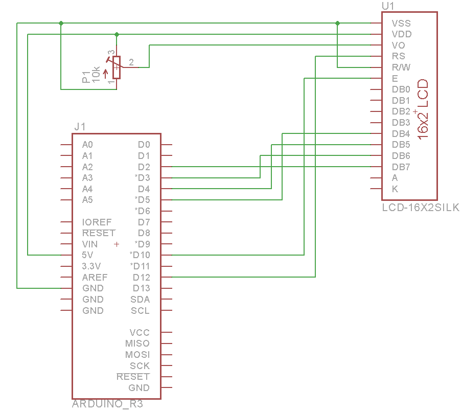 Arduino Lcd Display Wiring Diagram