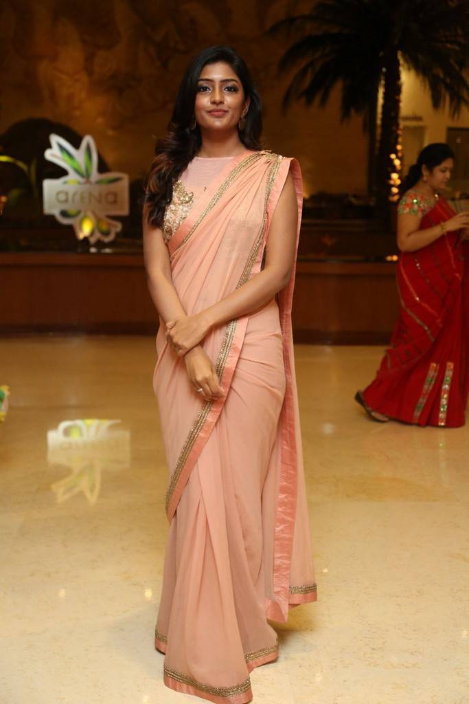 Eesha In Pink Saree At Darshakudu Pre Release Function