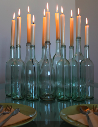 ilegal Abrazadera Decano Centros de mesa con botellas de vino (I) | Decoración