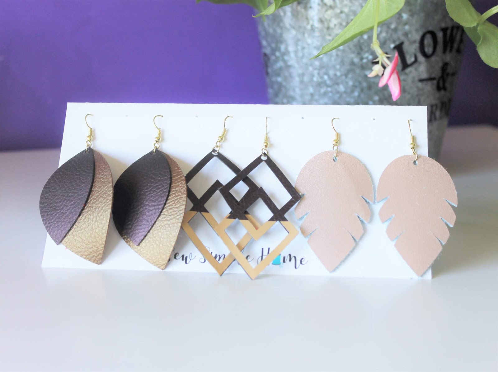 Download Diy Leather Earrings And Free Cut File Sew Simple Home SVG, PNG, EPS, DXF File