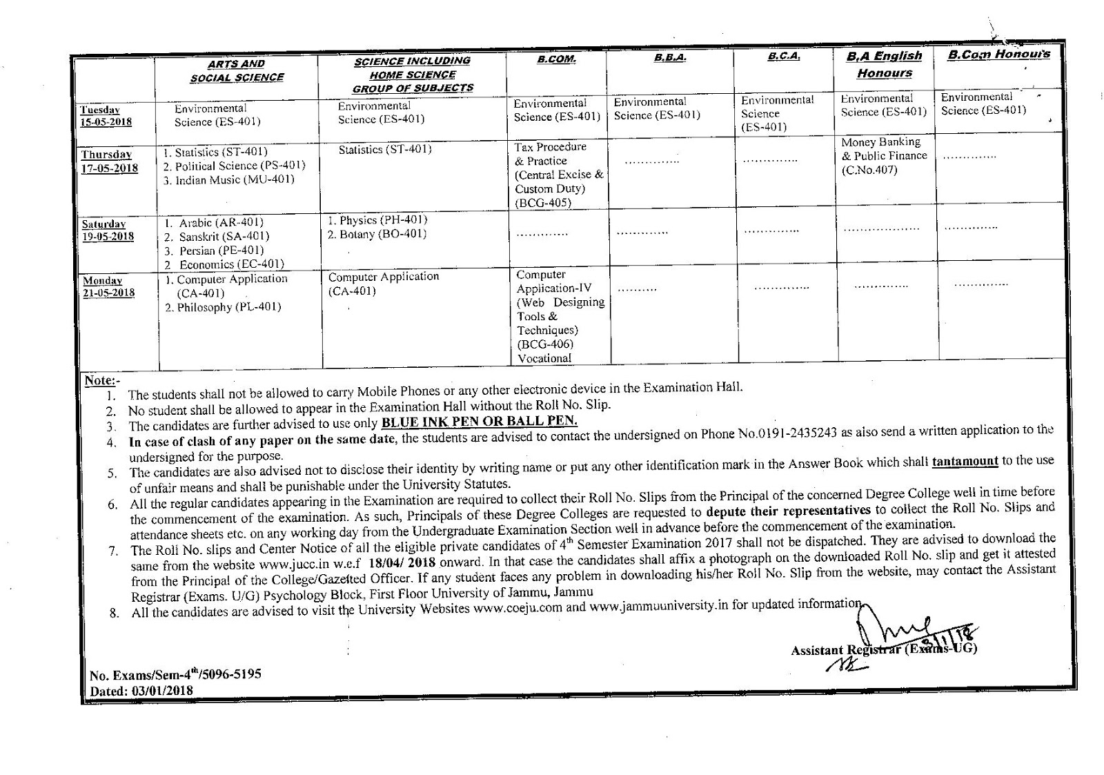 Date Sheet Of Three Year B A B Sc B Sc Home Science B Com B B A B C A B A English Hons B Com Hons Non Cbcs Degree General Course Undergraduate 4th Semester Coedfeet com password and login. date sheet of three year b a b sc