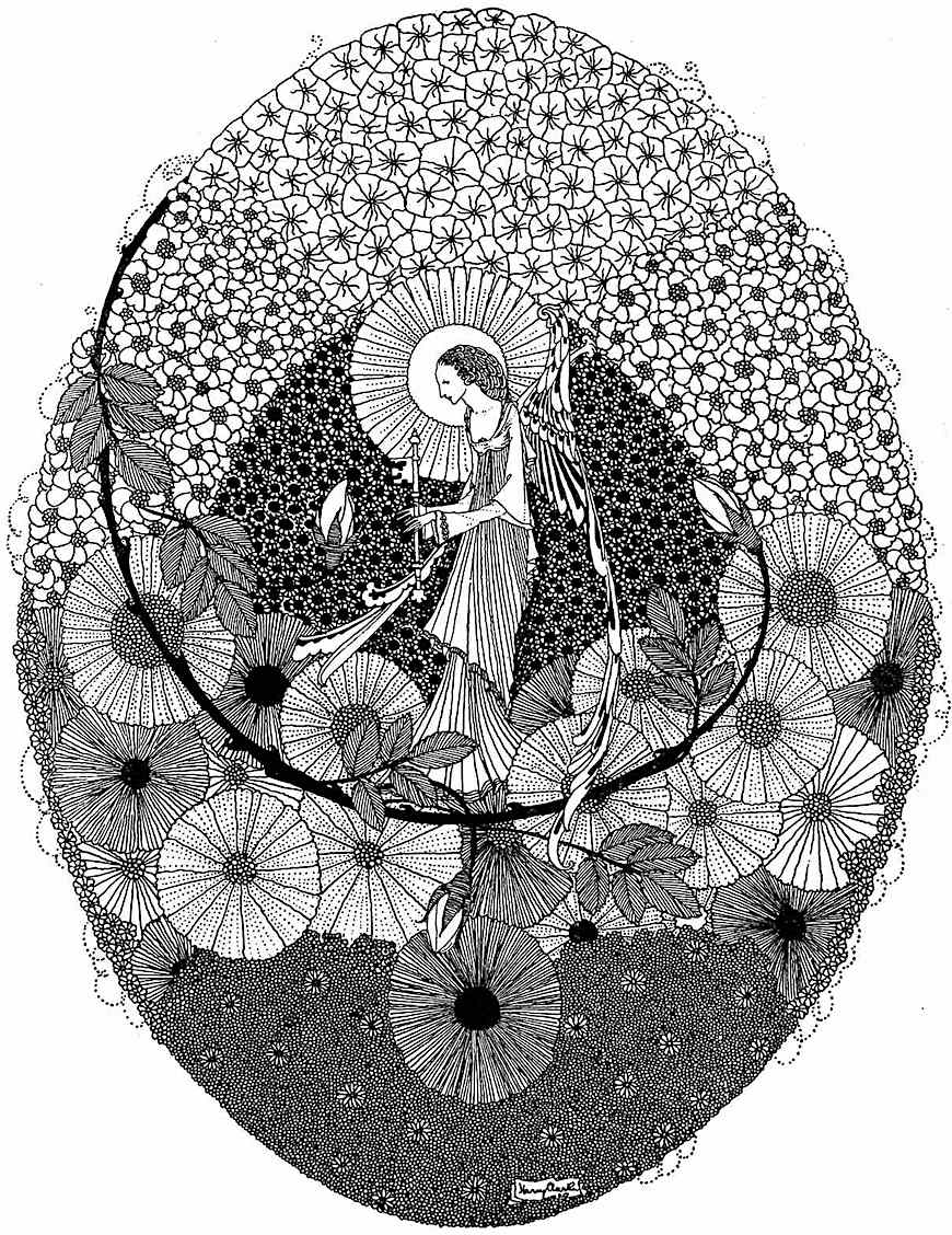 Harry Clarke Years at the Spring 1920 a Harry Clarke illustration from "The Years at the Spring" 1920