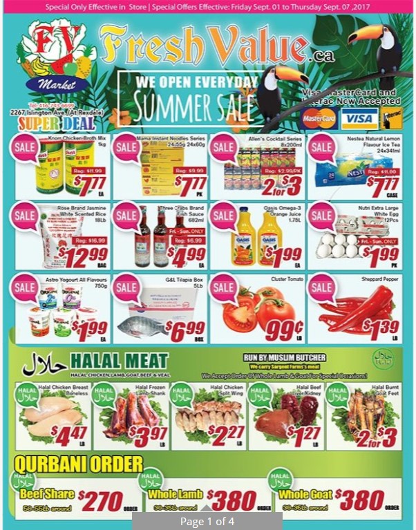 fresh value flyer weekly specials summer sale valid september 1 value fresh flyer