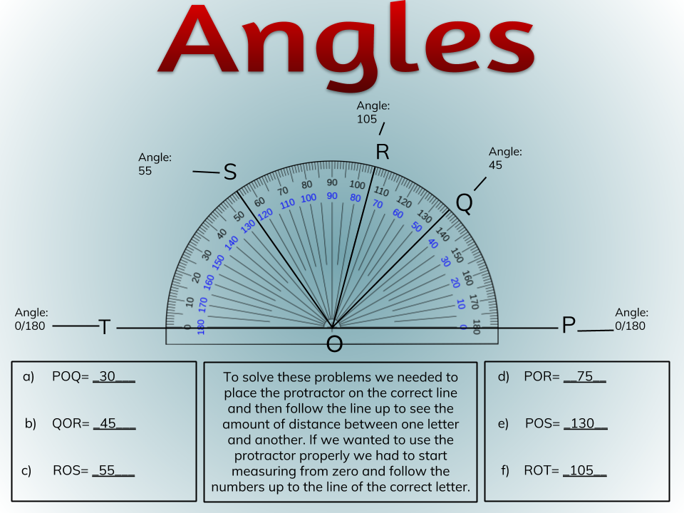 Jack Panmure Bridge School Maths Finding Angles With A Protractor