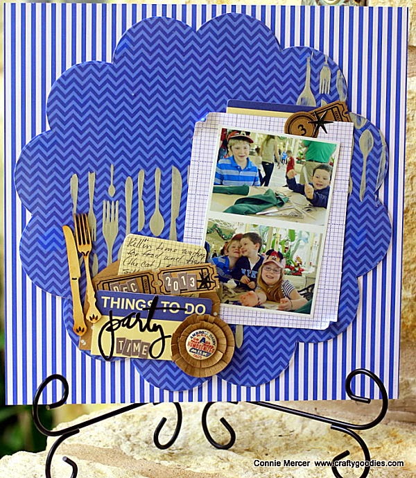 crafty goodies Clear Scraps acrylic scrapbooking page!