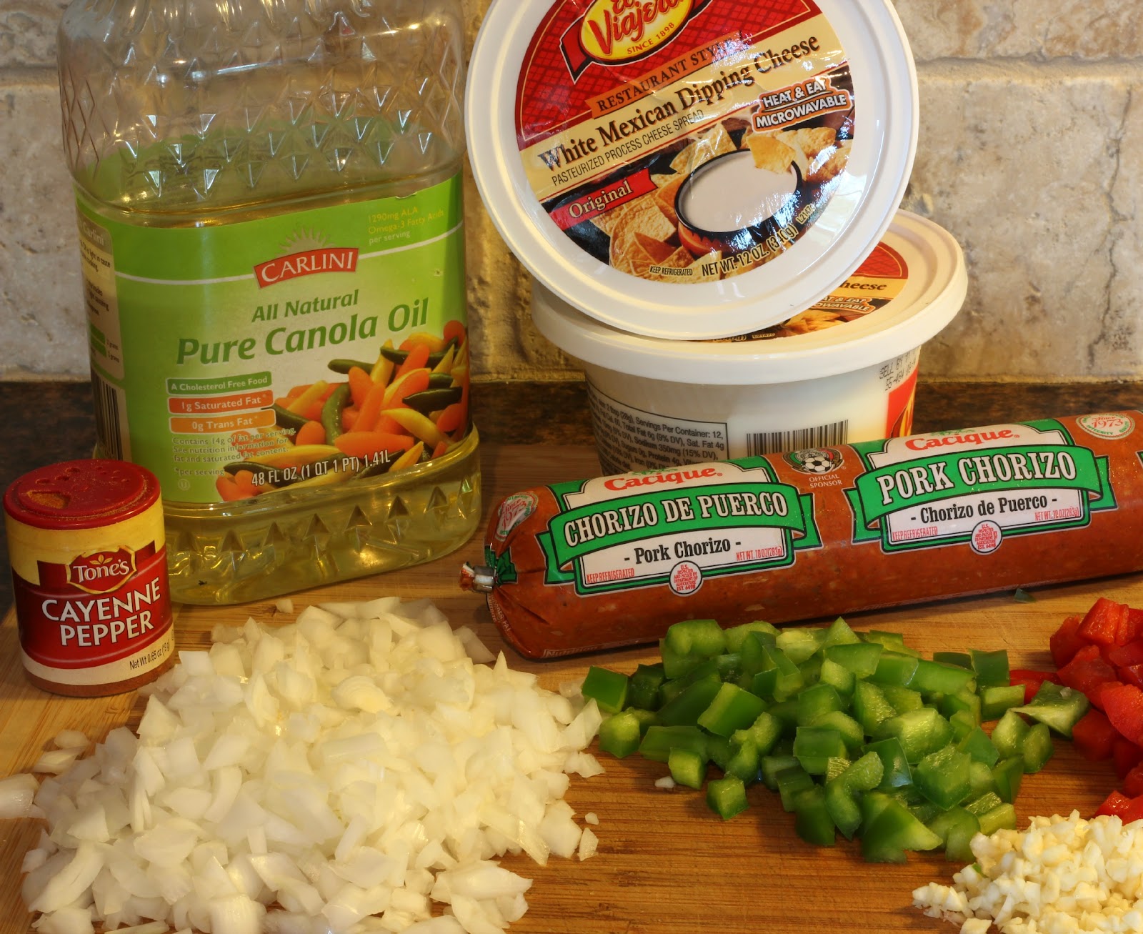 Lisa's Dish Diary Chorizo Cheese Dip and Salsa