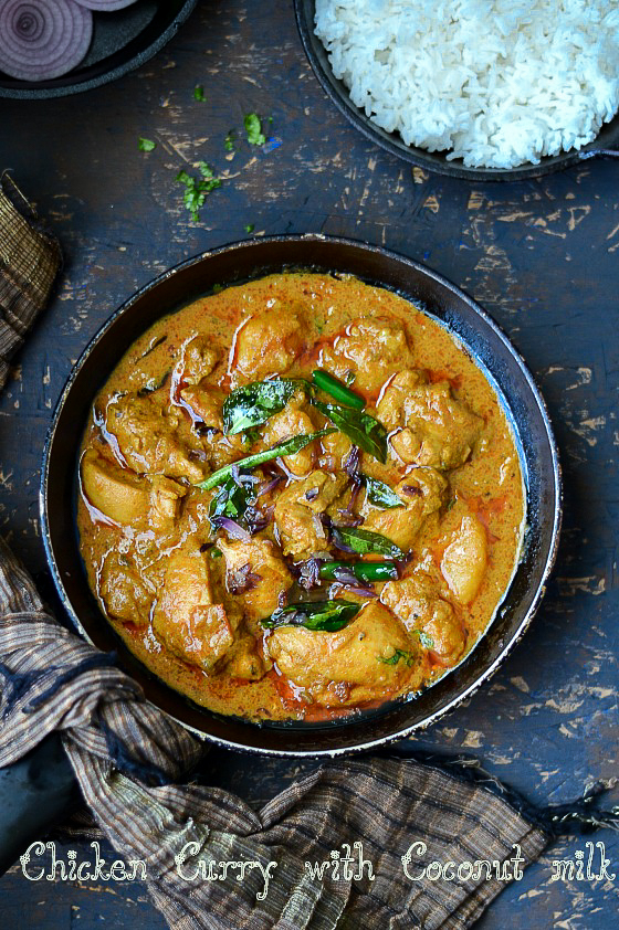 Kerala Style Chicken Curry/Chicken Curry with Coconut milk Nalini
