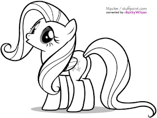 fluttershy looking up coloring pages