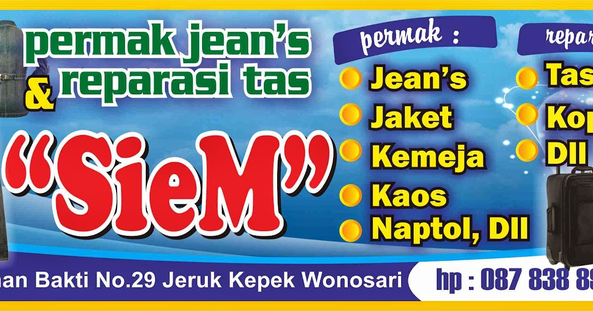 Spanduk Permak Baju gambar spanduk