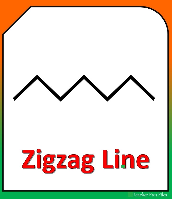 Teacher Fun Files Types of Lines Flashcards for Kindergarten