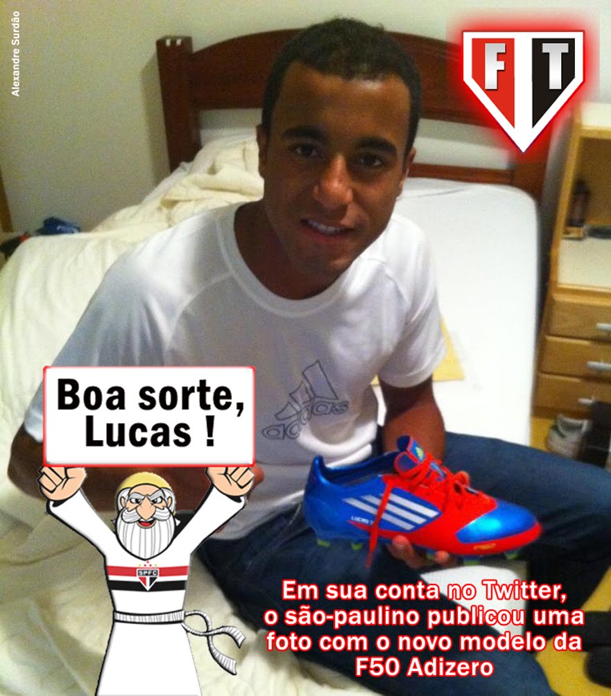 Lucas apresenta sua nova chuteira da Adidas