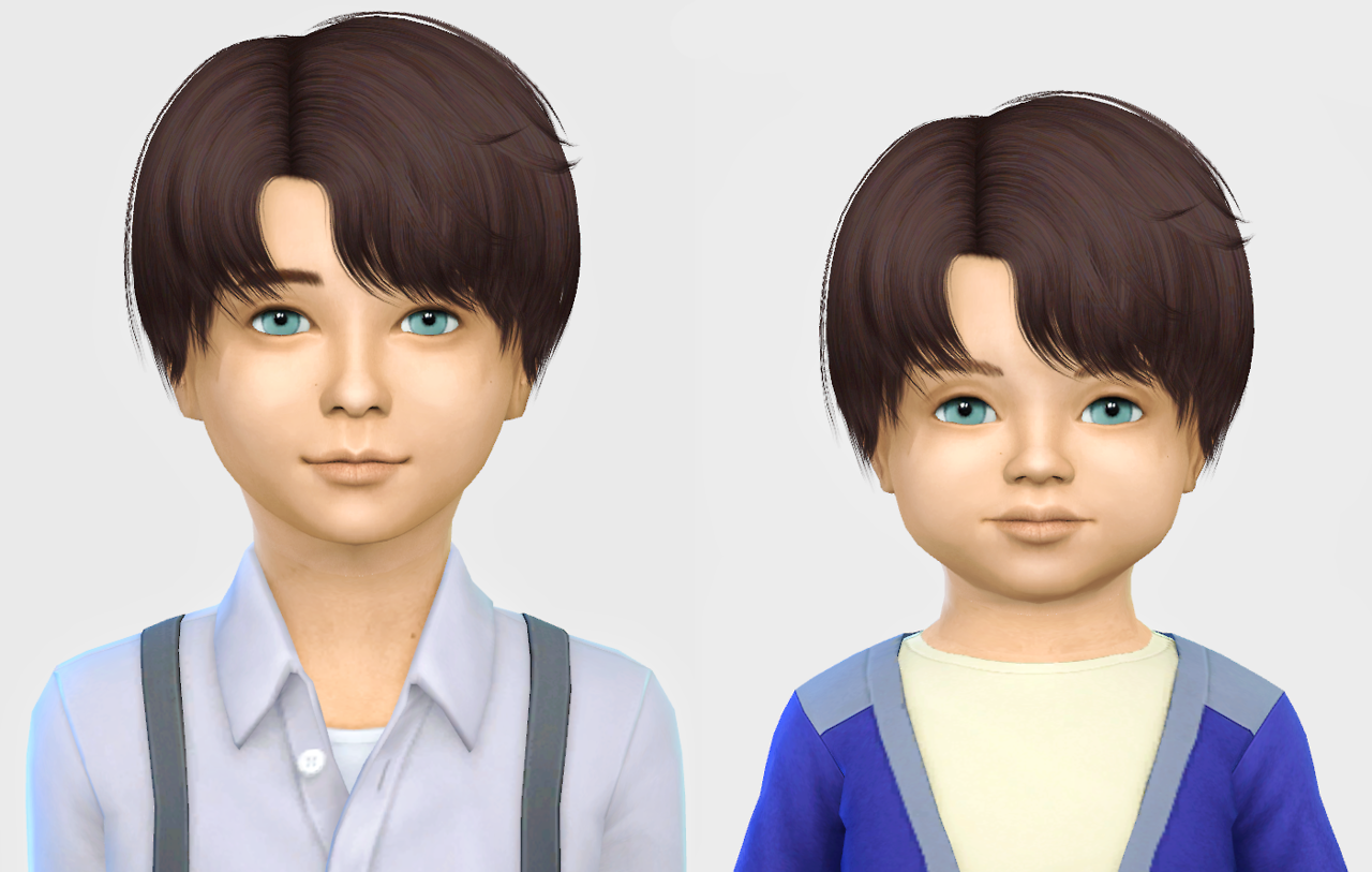 HAL Converted Toddler Hair by ShojoAngel | Sims 4 Nexus