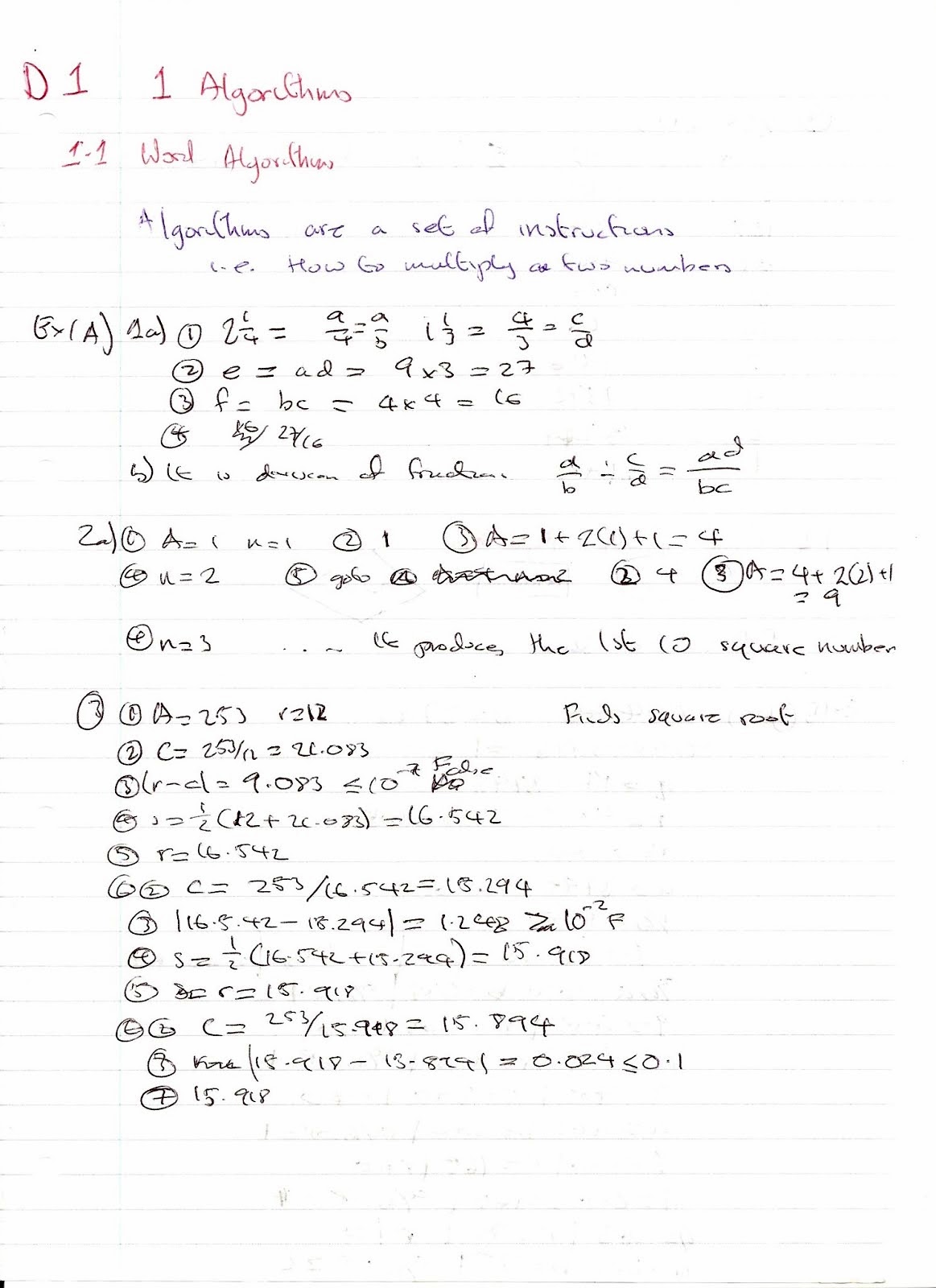 A Level Maths Notes: Decision - Algorithms - General