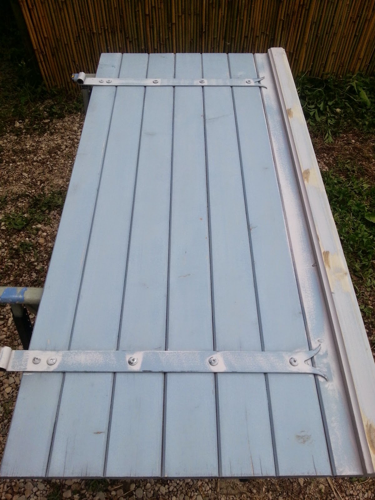 B T S Ponçage Et Peinture Volet Bleu Lavande