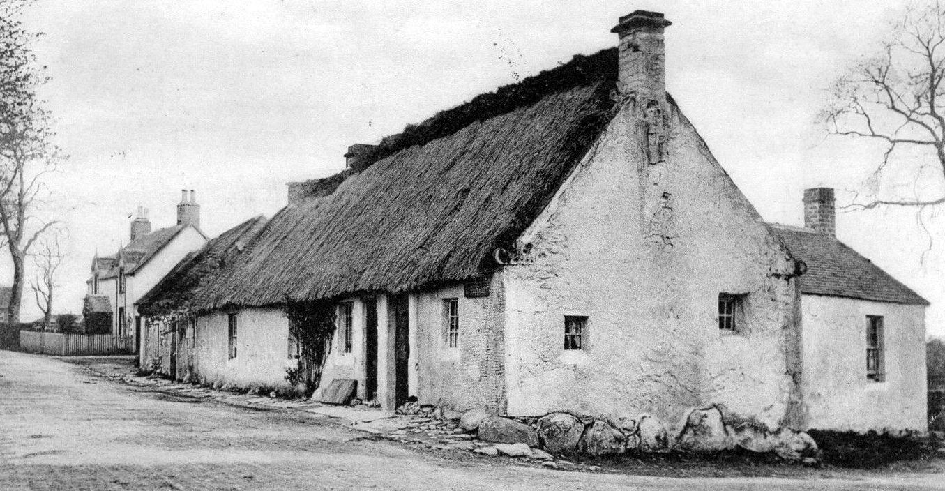 Tour Scotland Old Photograph Thatched Cottages Arnprior Scotland