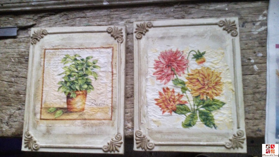 cuadros con chalky y decoupage