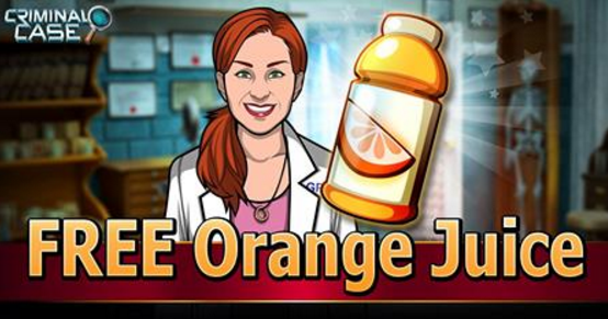 FREE ORANGE JUICE Criminal Case Free Energy Criminal Case ...