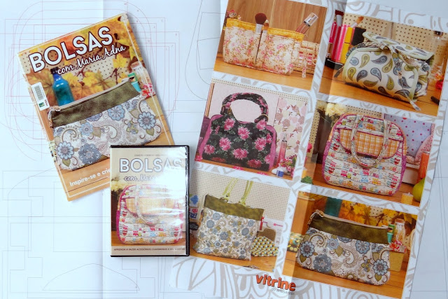 Bolsas com Maria Adna, DVD com bolsas, Livreto com bolsas, Encarte com seis moldes de bolsas