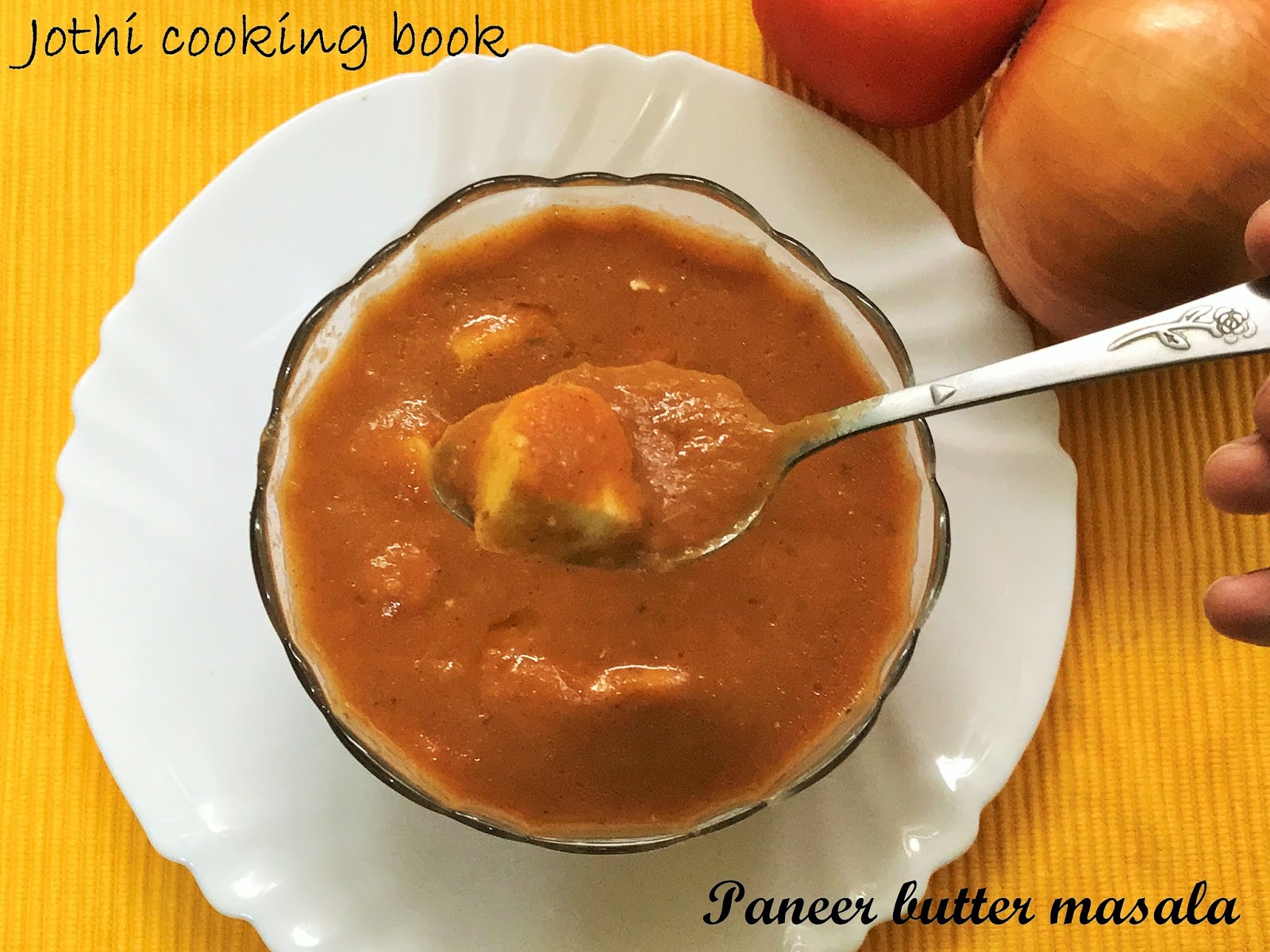 Jothi Cooking Book Paneer Butter Masala Opos