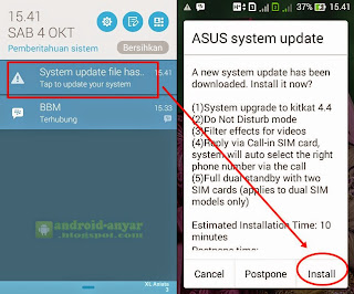 Instal Android KitKat 4.4.2 di Asus Zenfone 4