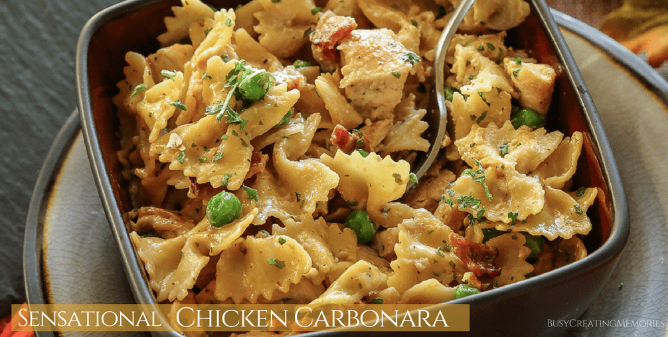 Sensational Chicken Carbonara #recipe #fooddinner