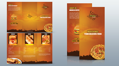 Create a Tri-fold Restaurant Brochure Photoshop Tutorial