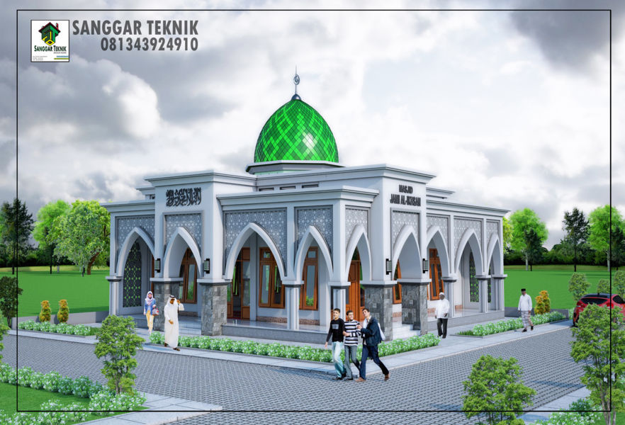  GAMBAR  DESAIN  MASJID  12x12 MINIMALIS  MODERN  SANGGAR TEKNIK