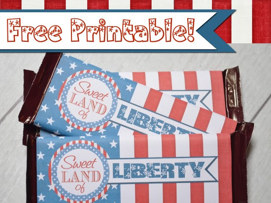 {FREEBIE!!} Patriotic Hershey Bar Wrapper