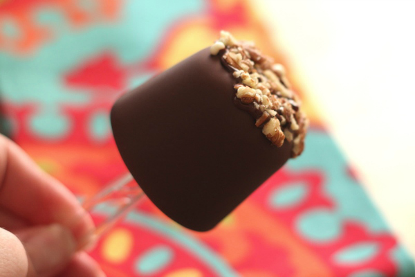 Turtle Cheesecake Popsicles {#SummerOfThePopsicle Guest Post: Barefeet In The Kitchen} | www.girlichef.com