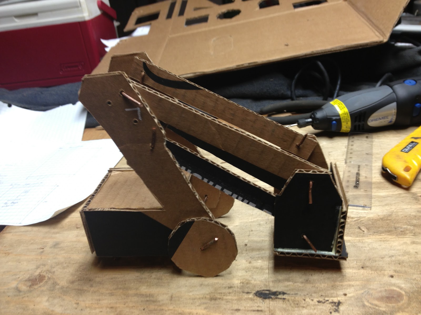 KINECTing to the future Cardboard prototyping; because metal and wood