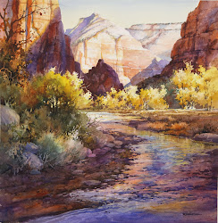 moran canyon thomas lee roland serenity zion painting national park watercolor paintings sketchbook landscape river footsteps following artist landscapes travel