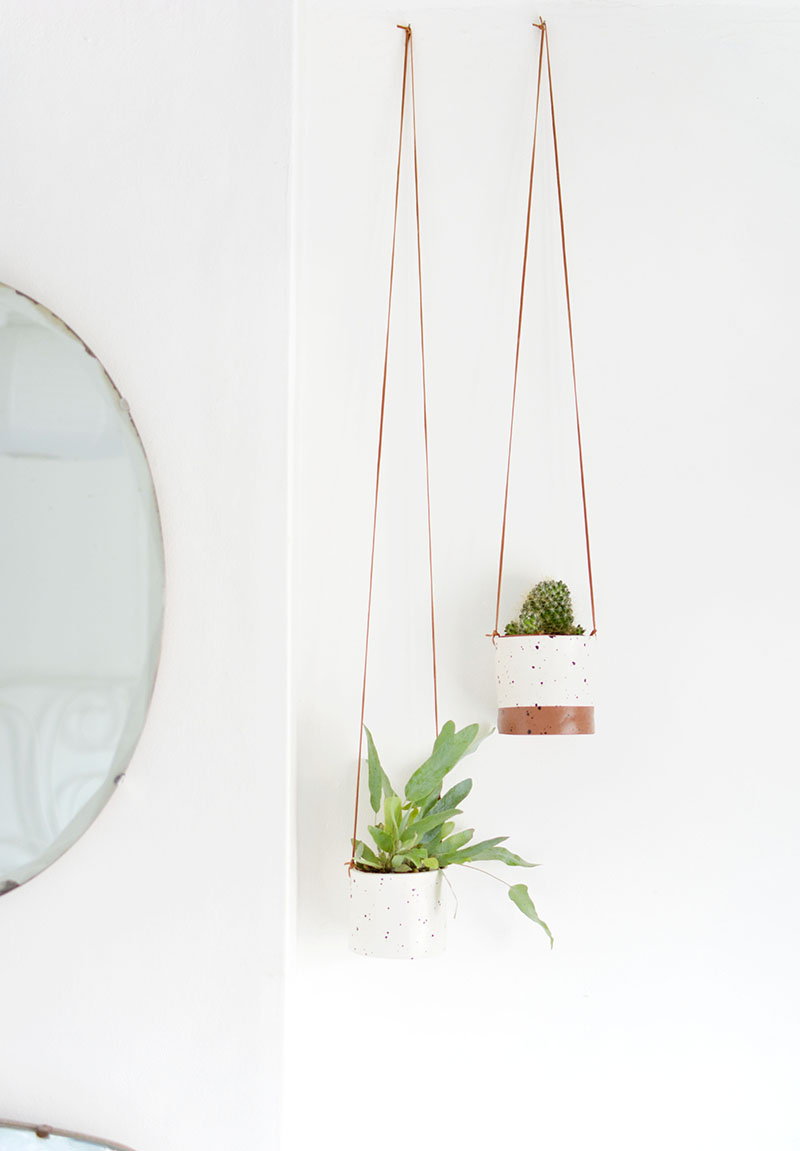 DIY faux ceramic hanging planters — Caroline Burke Burkatron