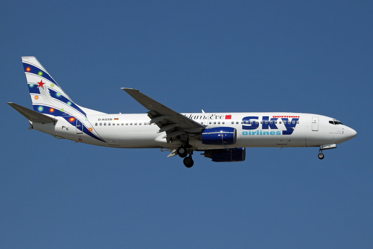 Compagnia aerea tedesca Sky Airlines (tedesco Sky Airlines). Ufficiale sayt.2