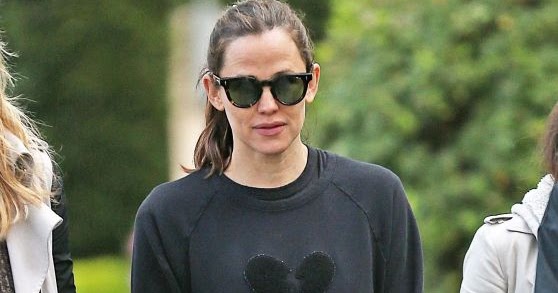 Jennifer Garner Clicked Outside of Santa Monica in Broken Heart Jumper