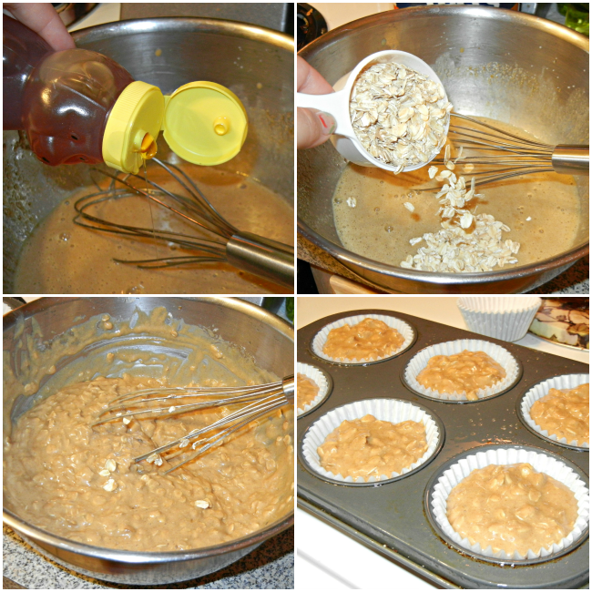 steps for making oat muffins 