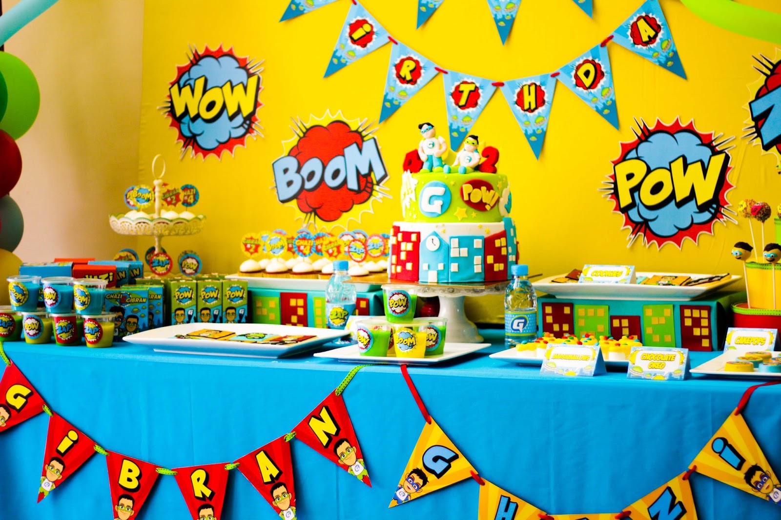 KINDERPLAYS Party Hopper Superheroes party by KINDERPLAYS