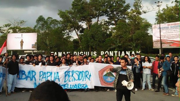 Mahasiswa Kalbar Menggelar Aksi Demo Minta Frantinus Dibebaskan