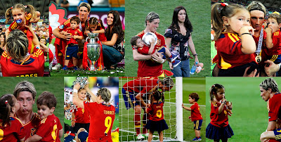 Fernando Torres, Olalla Domínguez y sus hijos Nora y Leo