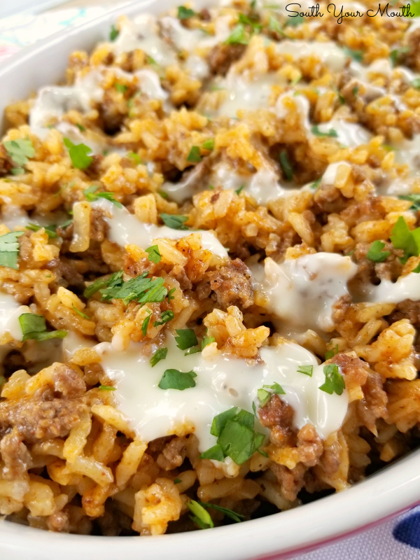 Taco Rice with Queso