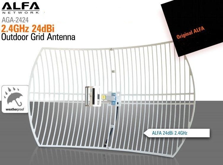 ALFA Network 24 dBI Grid Antenna