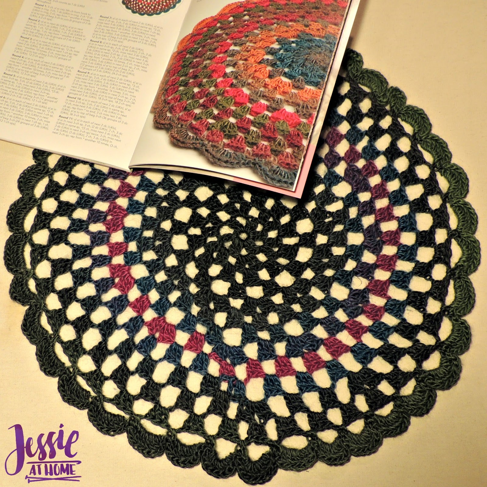 Crochet afghan mandala handmade crochet blanket boho style