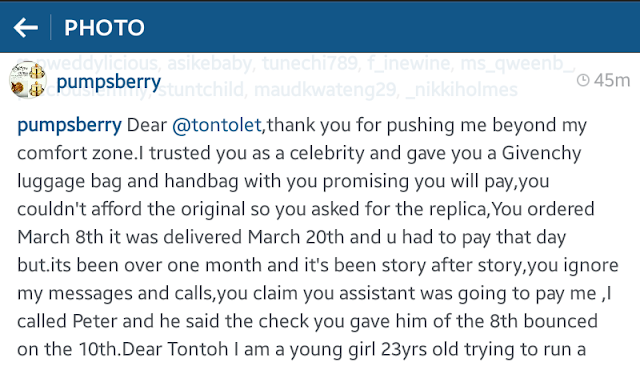 tonto dikeh personal shopper