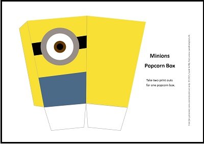 Fast paced Arms: Minions Popcorn Box (Absolutely free Printable) Sand Inside image relating to Popcorn Box Printable named Chaotic Arms: Minions Popcorn Box (Totally free Printable) Sand Inside