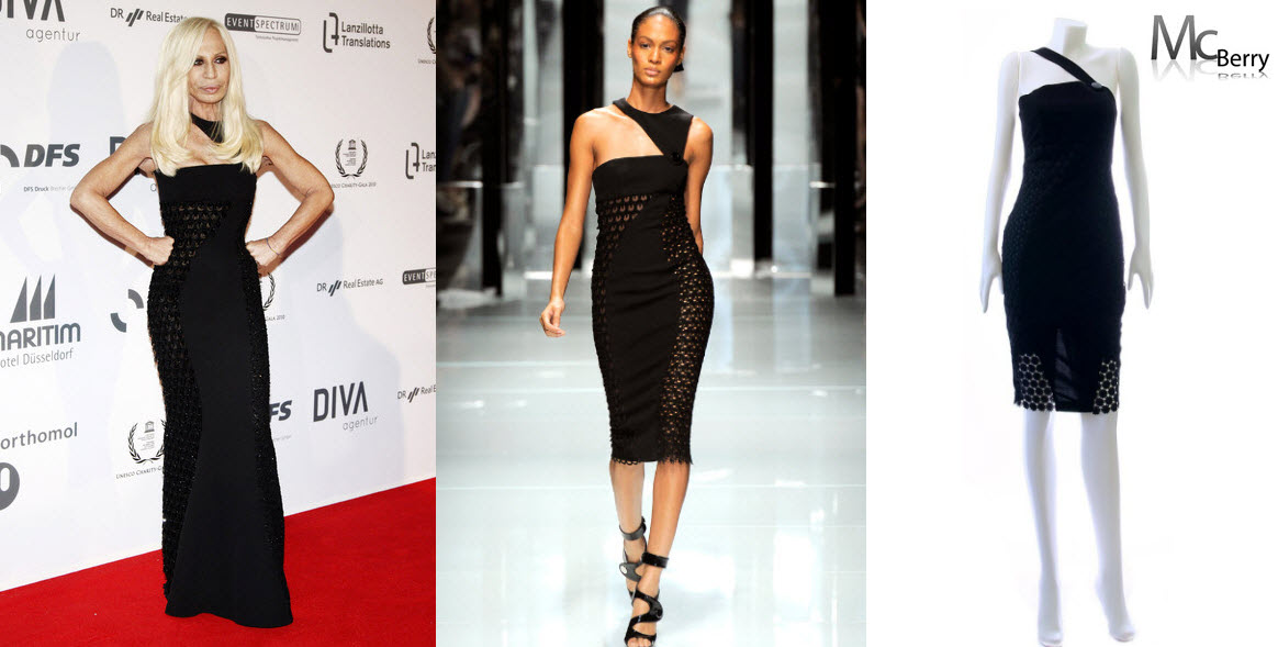 Designer dresses: Donatella Versace at the UNESCO Charity Gala In ...