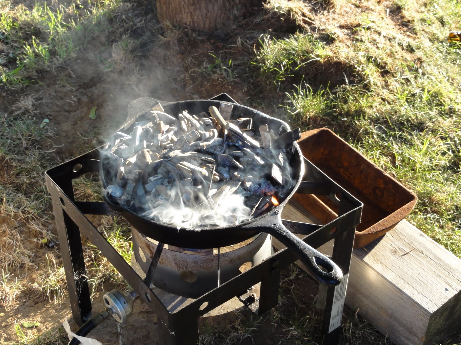 Cannarozzi Roadster Melting lead for the sled