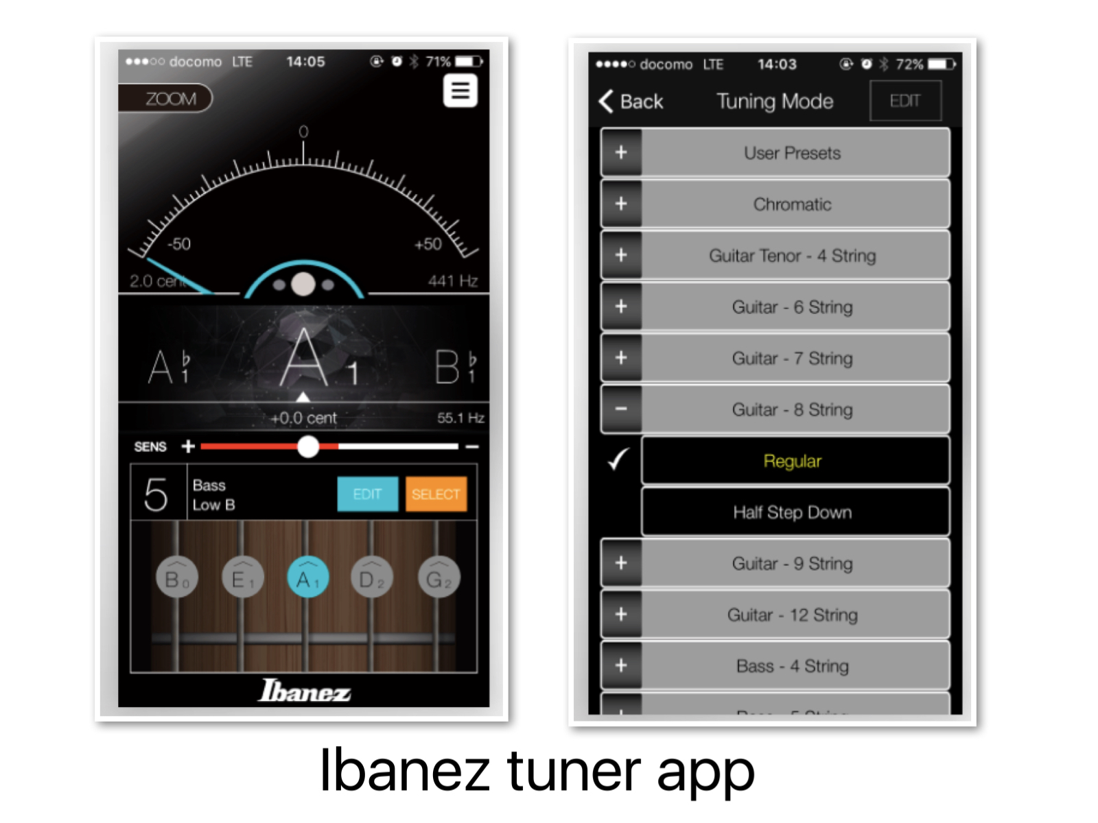 theGUITARaddict Ibanez Tuner app