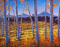 A landscape painting by Johnathan Harris, an artist from Canada